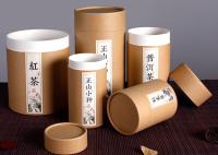 Tubo natural personalizado do papel de Cradboard da planície da etiqueta de Brown Kraft do produto comestível