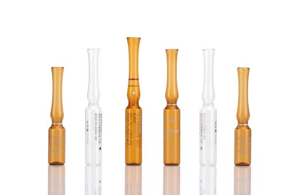clear amber borosilicate glass ampoule medical cosmetic use