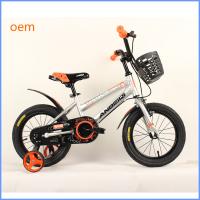 Bicicleta infantil de pedal comum de aço de 14 polegadas com rodas de treinamento