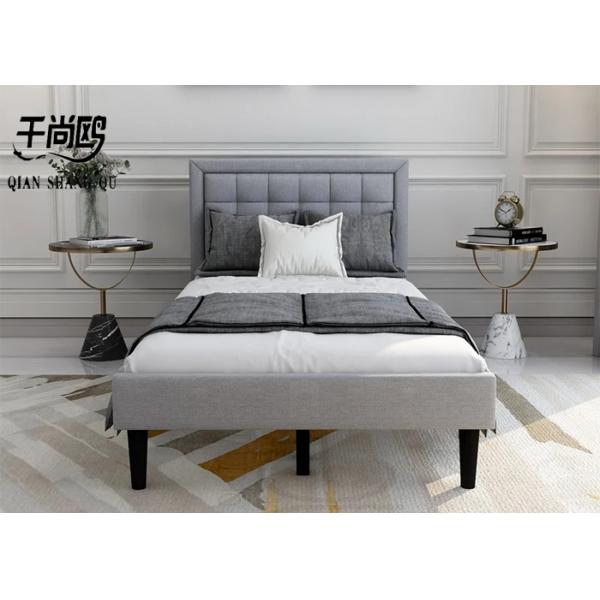 Classic Soft Linen Upholstered Bed for hotel / apartment