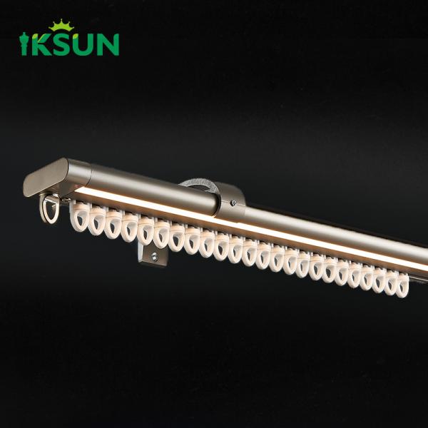 Patent Led Aluminum Curved Curtain Track Ceiling Light Rail For Home Office