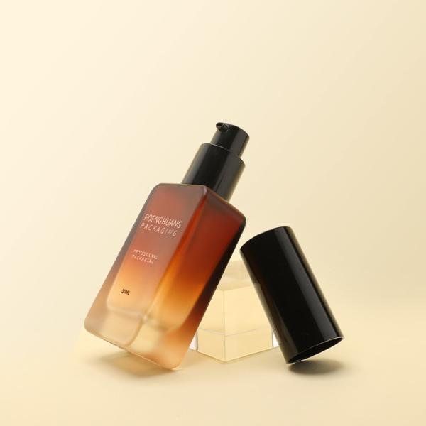 стеклянная упаковка заботы кожи квадрата насоса лосьона золота бутылки учреждения 30ml