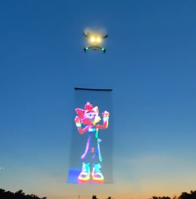 P50 Lightweight Drone Flying Led Screen LED Floating Display for Outdoor City Light Show Events Product Launch Stage Performance Public Advertising