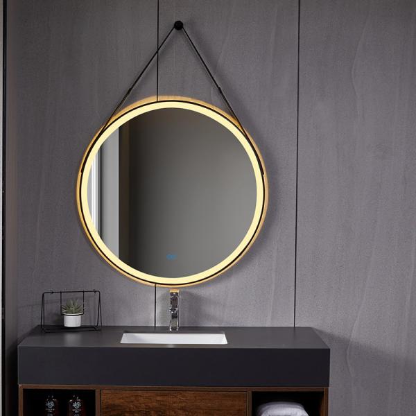 6500K Aluminium Frame Mirror 12V Touch Screen Wall Mirror Round