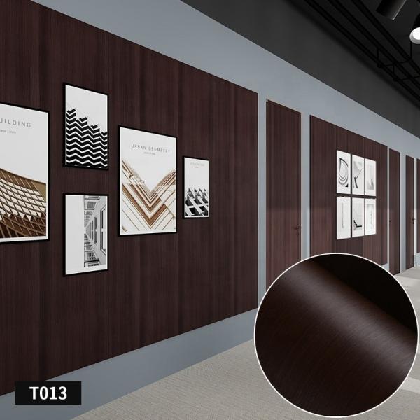 Brown PVC Wood Grain Wall Sticker Waterproof Light Wood Grain Wallpaper