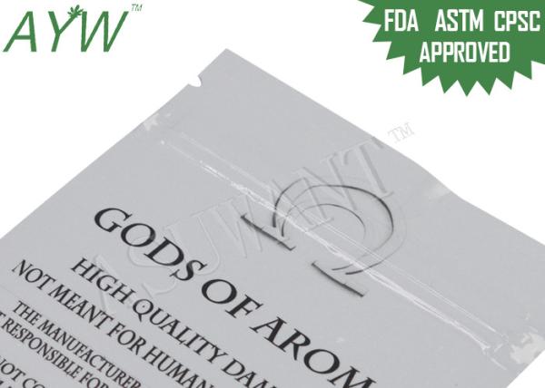 1 / o zíper branco da prova do cheiro 8oz ensaca o fechamento/entalhes para Damiana certificado laboratório