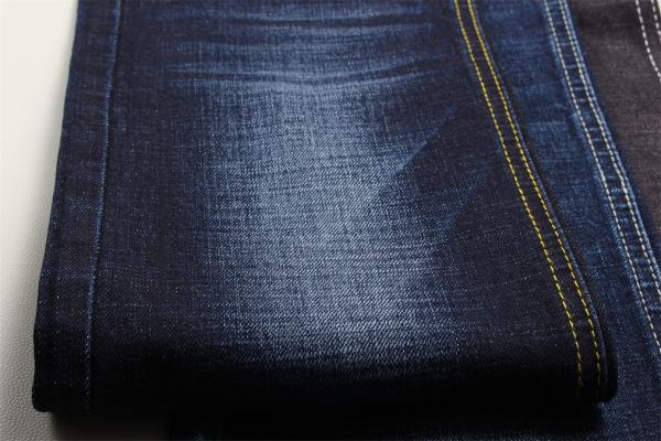 11.8 Oz Cross Slub Algodão Misturado Spandex Tecido Denim Azul Para Homem Jeans Estiramento Índia Mercado Estilo Desizing Fleecing