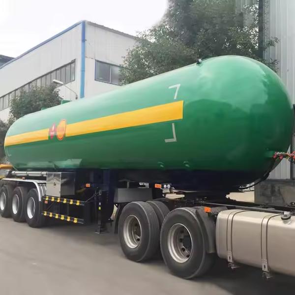13150*2500*4100mm 1 Compartment 45CBM 60000 Liters LNG Transport Tank Semi Trailer