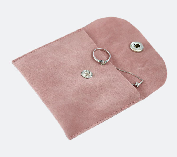 Bulk Velvet Jewelry Bags Ring Pouch With Snap Button 5x5