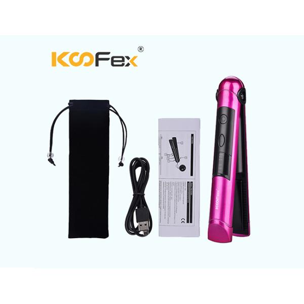Frizzproof Ceramic Flat Iron Hair Straightener , Hotel 25W Straightener Curler 2 In 1