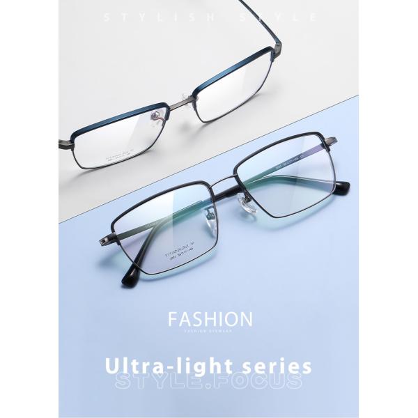Ultra Light Mens Titanium Glasses Business Moderate Size OEM