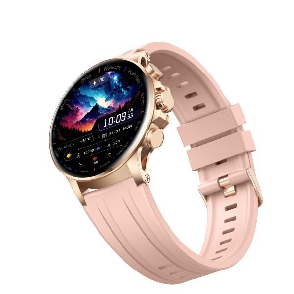 KW266 Révolutionnaire 1,6-points ronde AMOLED Smartwatch avec Bluetooth appelant et les capteurs avancés