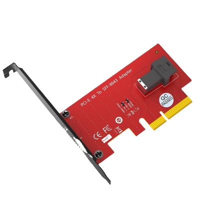 SFF-8643 to PCIe 4X Adapter Card 110x22mm Black
