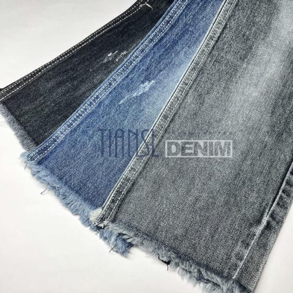 Slubby Cotton Blue Denim Fabric Blue Jean Material 9.8 Oz