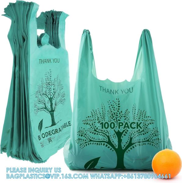 Compost Handle Trash Bags, 4-5 Gallon, Extra Thick 0.78 Mils, Wastebasket Liners Bags For Kitchen Bathroom Office