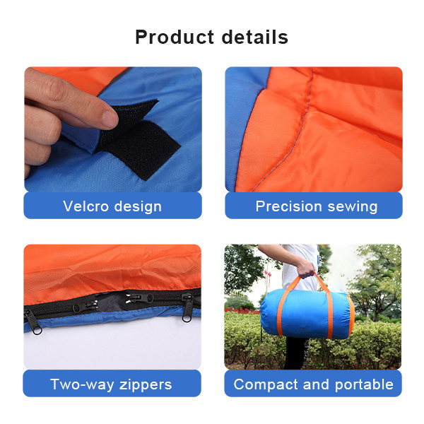 Королевский размер спальный мешок для кемпинга водонепроницаемый для 2 человек двойной спальный мешок для взрослых