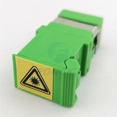 Adaptador da fibra ótica do SC da manutenção programada do obturador de Shell Simplex Adapter With Auto do verde de SC/APC
