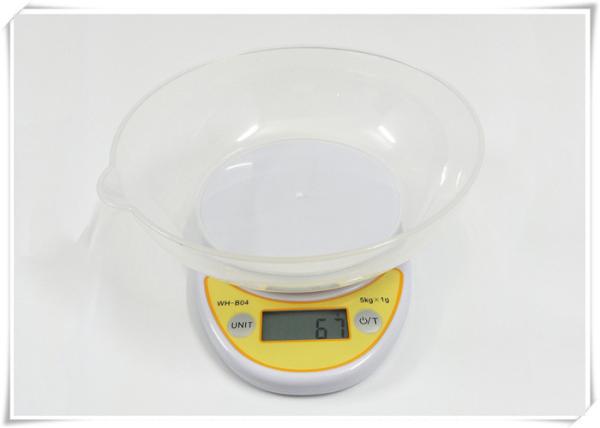 Bowl Type Digital Food Weighing Scales 5000g Capacity With Tare Function