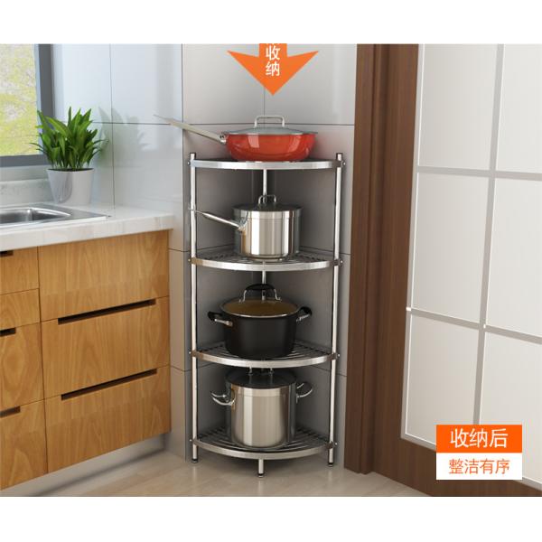 Kitchen Metal Pot Rack Multi-Purpose Household Landing Multi-Layer Pot Holder 304 Stainless Steel