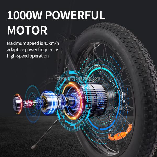 Folding 750Watt Fat Tire Electric Mountain Bike Snow Electric Bicycles