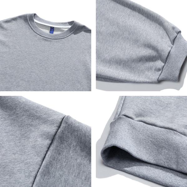 Drop Shoulder French Terry Cotton Blank Plain Mens Oversized Crewneck Sweatshirts