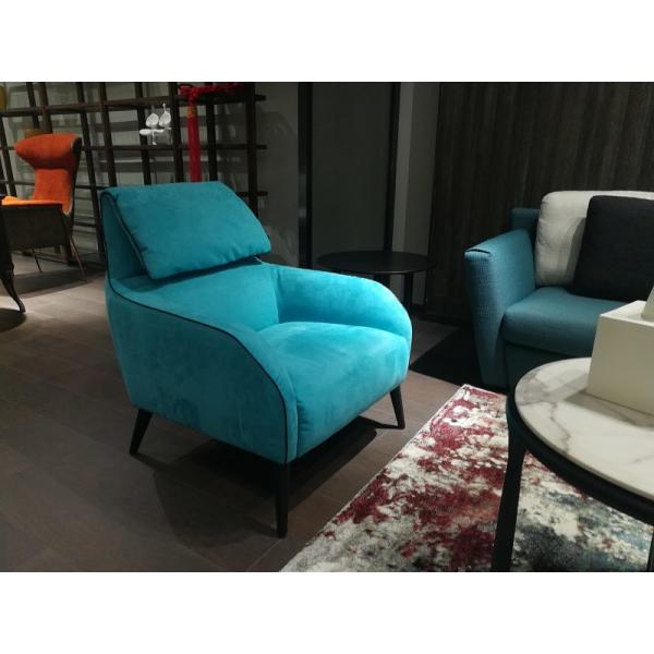 Living Room Upholstery Modern Arm Fabric Leisure Chair With Ottoman