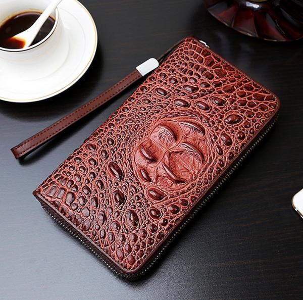 Men's 2016 new European and American crocodile pattern purse fashion trends temperament Men's hand