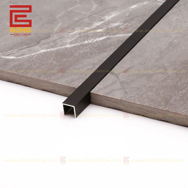 U Channel Aluminum Tile Trim Black Tile Edging Trim For Tiles