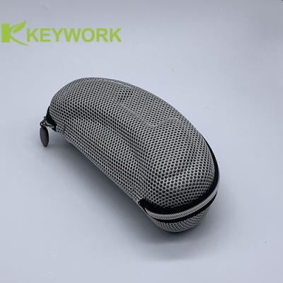 Floco de neve Mesh Cloth Sports Sunglasses Case EVA Water Drop Metal Zipper à prova de choque