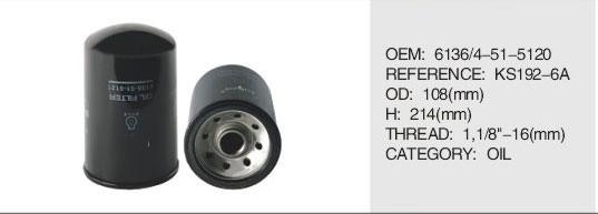 Truck Diesel engine parts fuel  filter  for komtsu  6732-51-5140