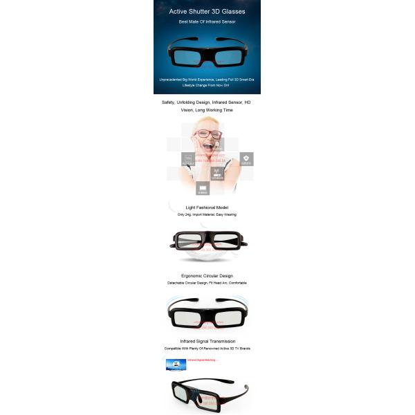 Active shutter 3D glasses Infrared TV film vision movie buy LG Sony Samsung Pana theater