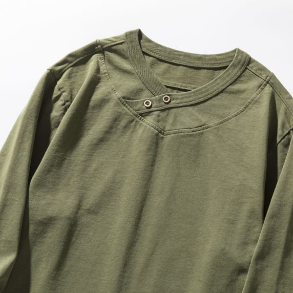 330g Heavy-Duty 100% Cotton Breathable Vintage Knitted Blank Regular Fit Men's Autumn Solid Color Long Sleeve O-Neck T-Shirt OEM