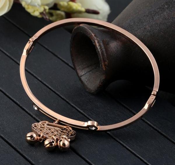 Charms Fashion Diamond Jewelry adjustable stainless steel bangle bracelet