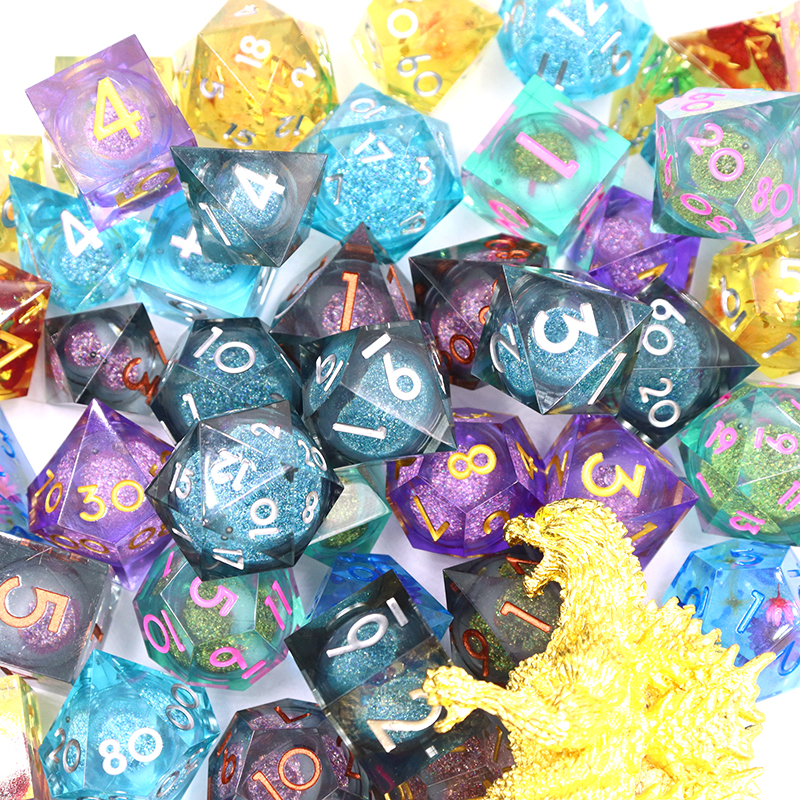 Factory Price 17mm D6-size Customizable Resin Dice for DND RPG Board Games