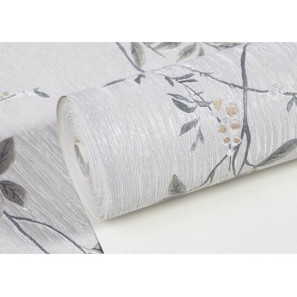 Eco - friendly Floral Room Decoration Wallpaper with Botanical Pattern
