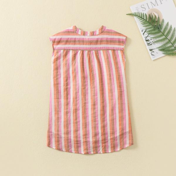 Kids Blouses And Shirts Children's Stripe Top 2023 Summer Casual White Shirts Teenager School Brand Outerwear Cotton