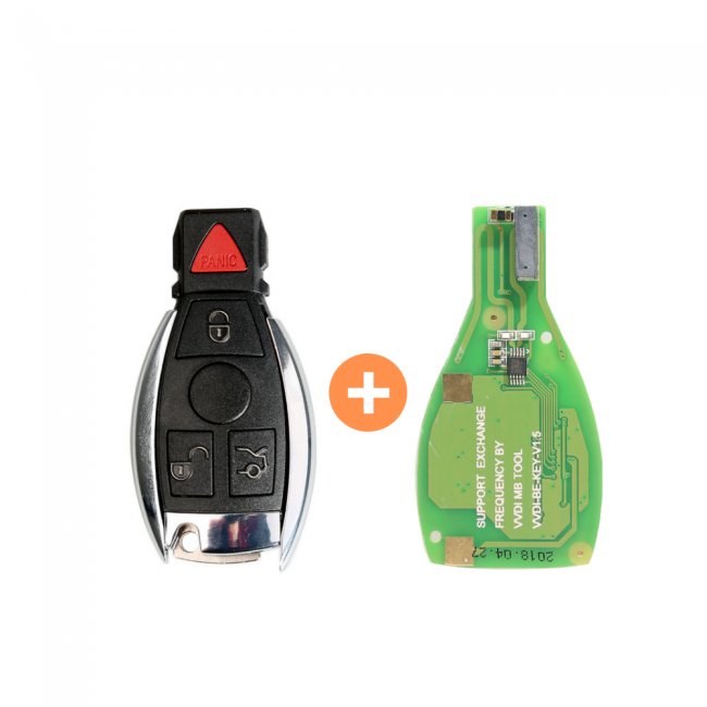 Xhorse VVDI BE Key Pro Plus Benz Smart Key Shell 3 Button Single Battery