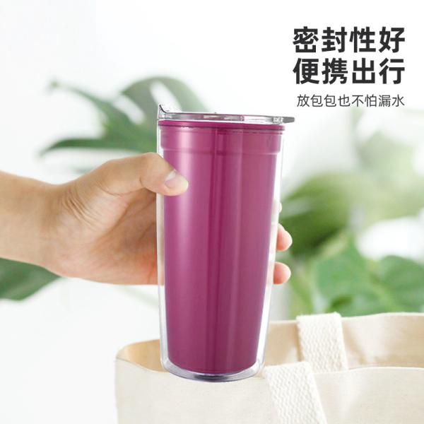 570ml Glitter Double Wall Insulated Plastic Water Bottle Stylish Modern Glitter Water Bottle With GRS 100% BPA Free Dishwasher Safe Easy To Carry