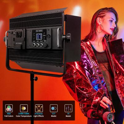 6196lux 120w led foto vídeo estúdio luz tv transmissão iluminação para produção de filme 14 efeitos luzes de tiro