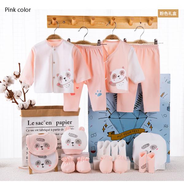 Golden supplier organic 100% cotton shower clothings clothes jumpsuits box newborn new born baby gift set for girl