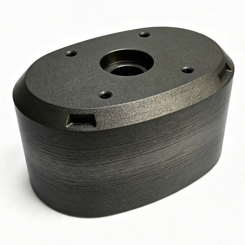 Custom CNC-Machined Grey Cast Iron HT200 Oval Enclosure Housing with Vibration-Dampening Performance and ±0.03-0.05mm Tolerance