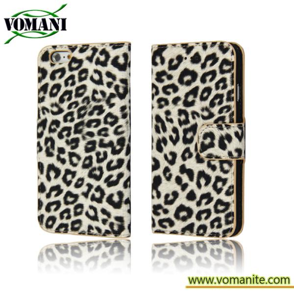 PU leather ostrich flip case for iphone6 4.7 ,mobile phone leather cover