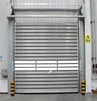 PLC Controlled Speed Spiral Door Aluminum Alloy Build 0.8m/s Opening Speed Metal Industrial Roll Up Door