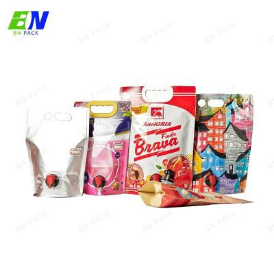 New Fashion 1l 2l 3l 4l 5l Aseptic Dispenser Apple Juice Bag In Box Aluminum Foil Wine Pouch