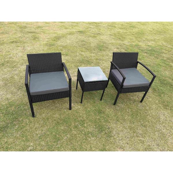 indoor garden compact rattan bistro set Combination Patio Garden Sofa Balcony Terrace Coffee Shop