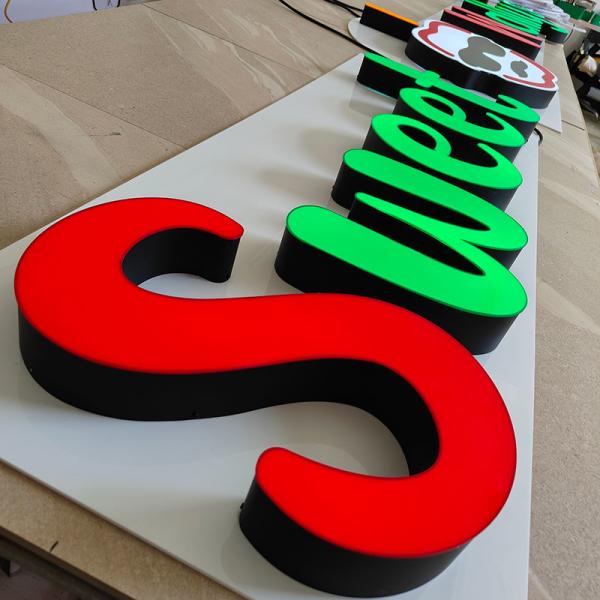 3D Logo Custom Barber Shop Name Outdoor Advertising Store Front Signage Light Led Sign Board for Shop