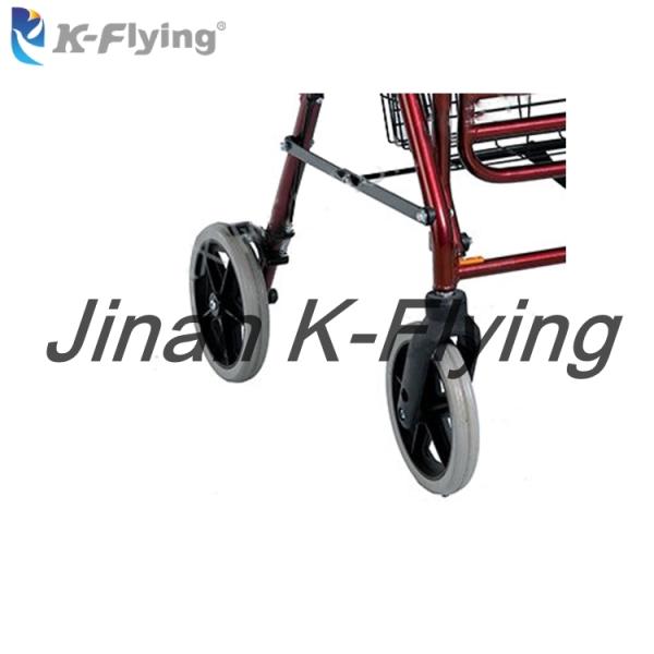 Deluxe Height Adjustable Adult Walker Rollator Folding Metal Aluminum