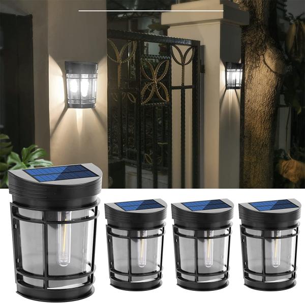 Outdoor Solar Garden Hanging  Light Waterproof Decorative Solar Fence Lamp For Garden Patio Yard