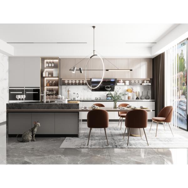 Minimalist Modern Kitchen Cabinet Classic Style With Artificial Stone Countertop