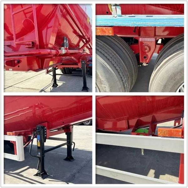 70 Ton Stainless Steel Fuel Tank Semi-Trailer Flatbed Chassis for Oil Tanker 40FT 20FT